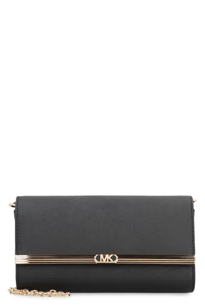 MICHAEL MICHAEL KORS MICHAEL MICHAEL KORS MONA GRANDE LEATHER CLUTCH