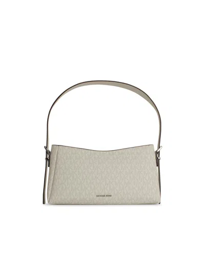 MICHAEL MICHAEL KORS MICHAEL MICHAEL KORS 'MOORE' WHITE LEAR BAG