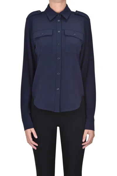 MICHAEL MICHAEL KORS STRUCTURED CREPÈ SHIRT