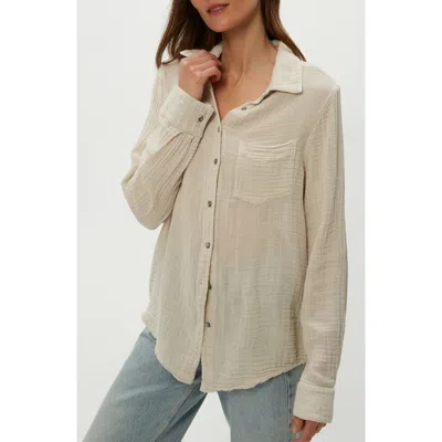 MICHAEL STARS MICHAEL STARS ERNIE COTTON GAUZE BUTTON-UP SHIRT