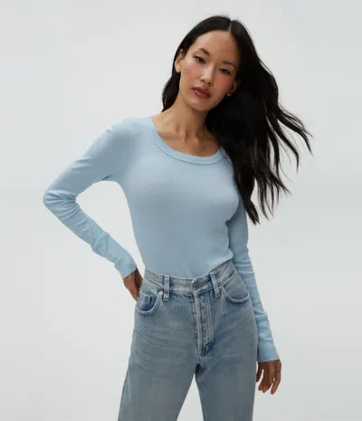 MICHAEL STARS LEGACY SUPIMA TEE WITH RAW EDGE