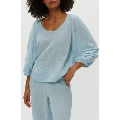 MICHAEL STARS MICHAEL STARS PRUITT BALLOON SLEEVE GAUZE TOP