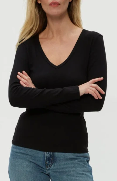 MICHAEL STARS MICHAEL STARS REMI V-NECK RIB TOP