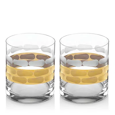 MICHAEL WAINWRIGHT TRURO DOUBLE OLD FASHIONED GLASS SET OF 2