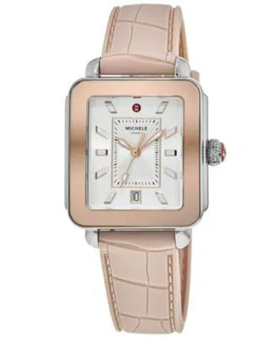 MICHELE MICHELE DECO SPORT WHITE DIAL SILICONE STRAP WOMEN'S WATCH MWW06K000015