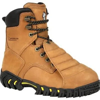 MICHELIN MICHELIN MEN'S 8" PILOT SLEDGE STEEL TOE EXTERNAL METATARSAL GUARD WORK BOOT