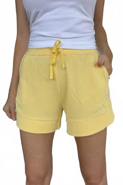 MICHELLE MAE FRENCH TERRY STEVIE SHORTS IN LEMON DROP