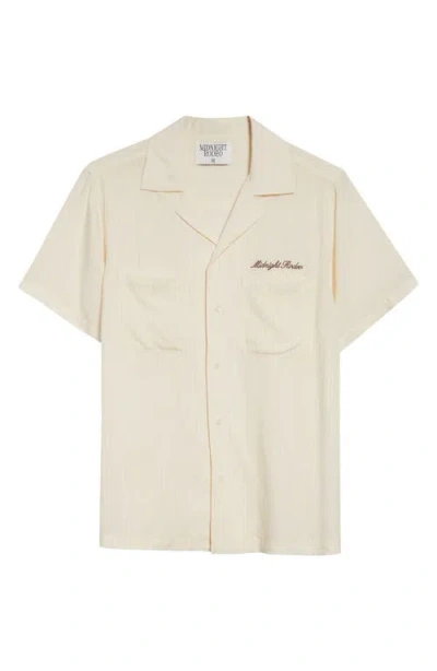 MIDNIGHT RODEO MIDNIGHT RODEO STRIPE CREPE CAMP SHIRT