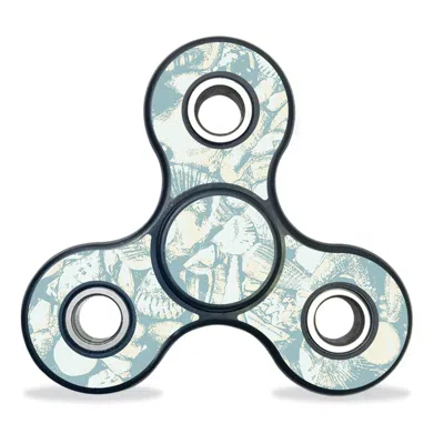 MIGHTYSKINS SKIN FOR FIDGET HAND TRI-SPINNER - BLUE SEASHELLS