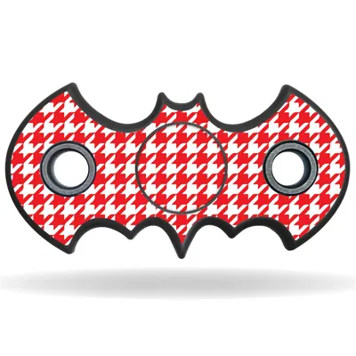 MIGHTYSKINS SKIN FOR FIDGET HAND TRI-SPINNER - RED HOUNDSTOOTH