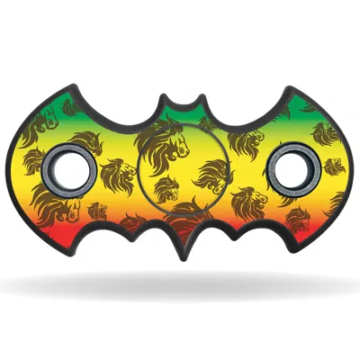 MIGHTYSKINS VINYL DECAL SKIN FOR BAT SHAPED FIDGET SPINNER - RASTA LION