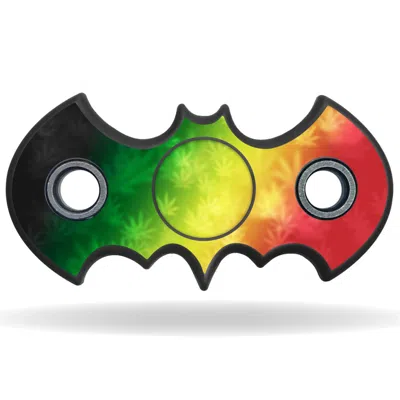 MIGHTYSKINS VINYL DECAL SKIN FOR BAT SHAPED FIDGET SPINNER - RASTA RAINBOW