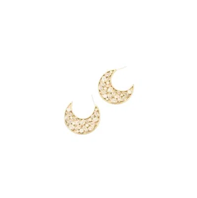 MIGNONNE GAVIGAN WOMEN'S MCCARREN STUDS EARRINGS IN GOLD/CLEAR