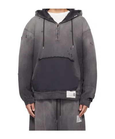 MIHARAYASUHIRO DISTRESSED-EFFECT HOODIE