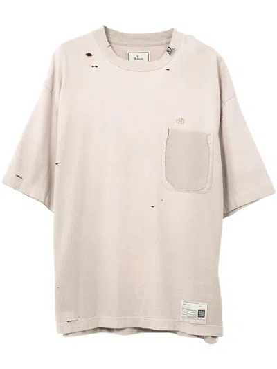 MIHARAYASUHIRO DISTRESSED-EFFECT T-SHIRT