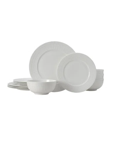 MIKASA LUX BONE CHINA 12 PIECE DINNERWARE SET, SERVICE FOR 4