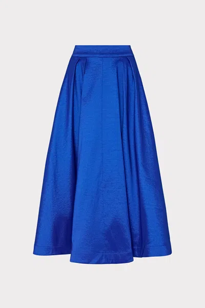 MILLY JULIET TAFFETA MIDI SKIRT