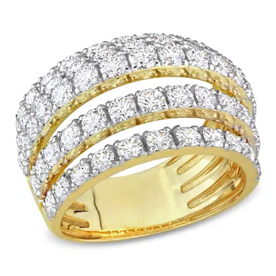 MIMI & MAX 3 1/10CT TDW DIAMOND COIL RING IN 14K YELLOW GOLD