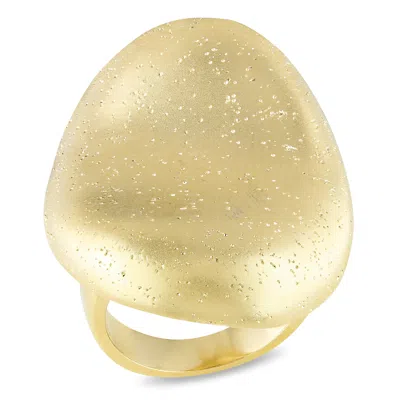MIMI & MAX ABSTRACT COCKTAIL RING 18K SATIN GOLD PLATED GOLDTONE