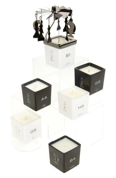 MIND GAMES MIND GAMES CHESS SET OF 6 LUXURY VOTIVE CANDLES & CAROUSEL