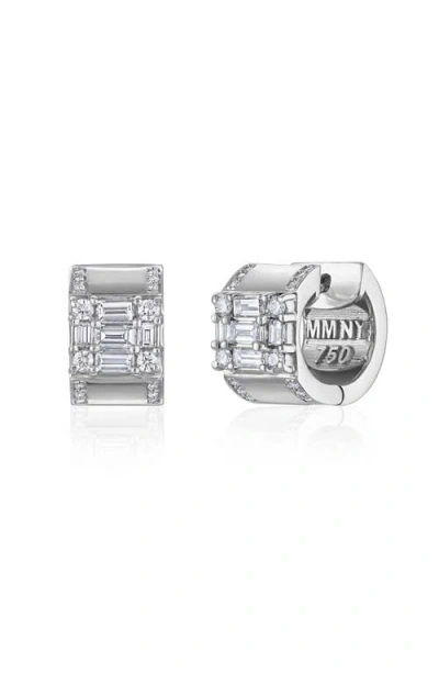 MINDI MOND MINDI MOND CLARITY DIAMOND HUGGIE HOOP EARRINGS