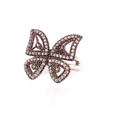 MINERALGEMS ✩ STUDIO WOMEN'S BROWN BRONZED BUTTERFLY RING
