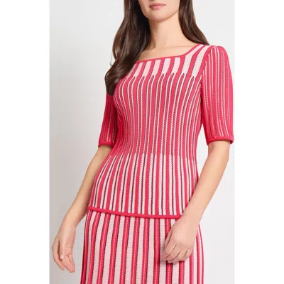 MING WANG MING WANG POINTELLE STITCH SWEATER