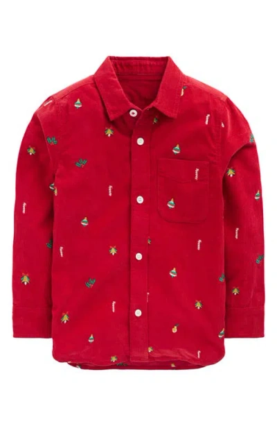 MINI BODEN MINI BODEN KIDS' EMBROIDERED CORDUROY BUTTON-UP SHIRT
