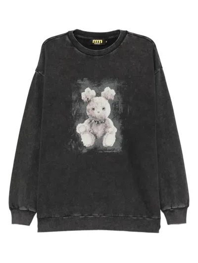 MINI CREAM PIERCING-DETAIL COTTON SWEATSHIRT