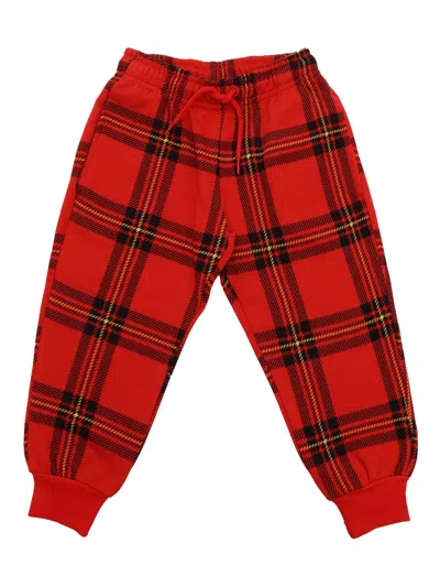 MINI RODINI CHECK AOP SWEATPANTS