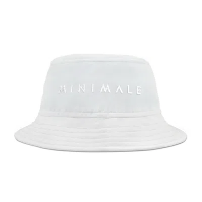 MINIMALE ANIMALE WOMEN'S HIDE & SEEK BUCKET HAT - WHITE WITH WHITE LOGO