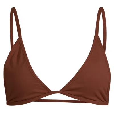 MINIMALE ANIMALE WOMEN'S MIRAGE BIKINI TOP - SKINNY DIP BROWN