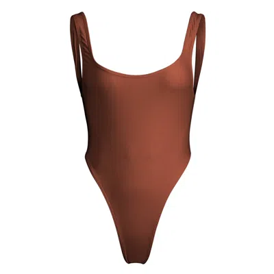 MINIMALE ANIMALE WOMEN'S NOLITA SUIT ONE PIECE SWIMSUIT - SKINNY DIP BROWN