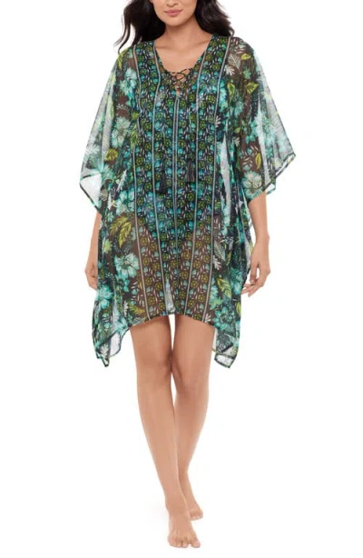 MIRACLESUIT MIRACLESUIT® FLORICA METALLIC COVER-UP CAFTAN