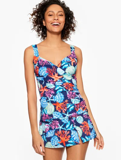 MIRACLESUIT PLUS SIZE - MIRACLESUITÂ® SANIBEL TANKINI - CORAL & SHELLS - INK - 24 TALBOTS