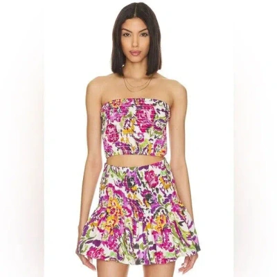 MISA $250 MISA LOS ANGELES FLORAL PRINT MINI SKIRT SIZE: X-SMALL
