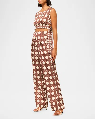 MISA RATTAN TILE RITA SATIN PANTS