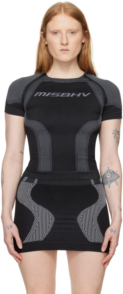 MISBHV BLACK JACQUARD SPORT TOP