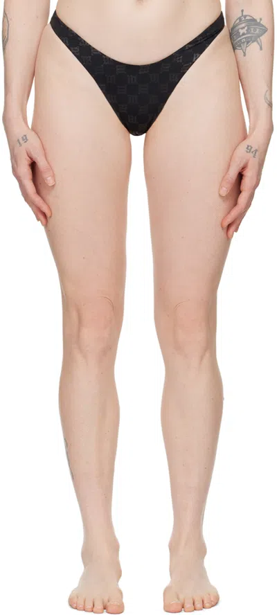 MISBHV BLACK MONOGRAM BIKINI BOTTOM