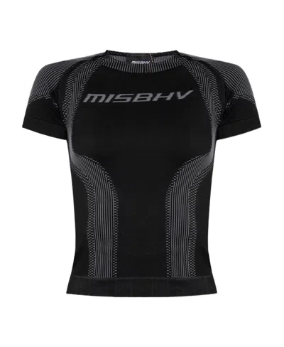 MISBHV LOGO-PRINT STRETCH TOP