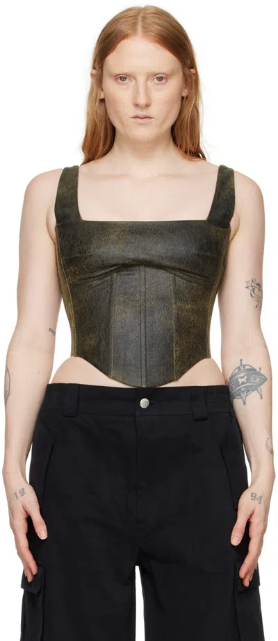 MISBHV SSENSE EXCLUSIVE BROWN FAUX-LEATHER TANK TOP