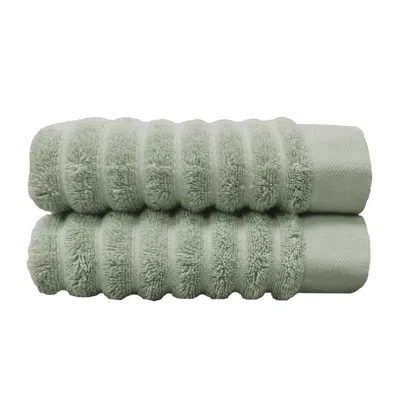 MISONA ORGANIC COTTON BATH TOWEL SET - SAGE GREEN