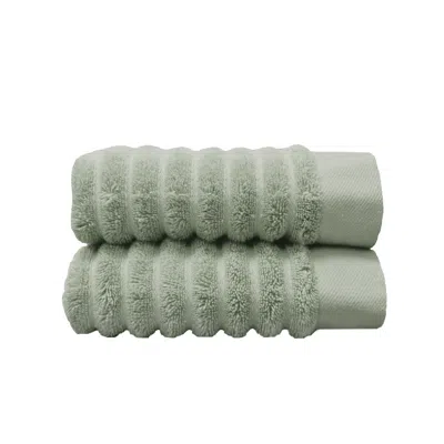 MISONA ORGANIC COTTON HAND TOWEL SET - SAGE GREEN