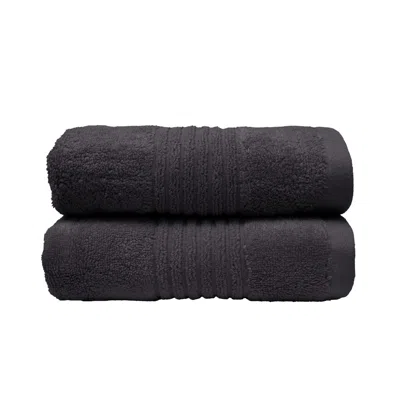 MISONA ULTRA SOFT BAMBOO BATH TOWEL SET - STEEL GREY