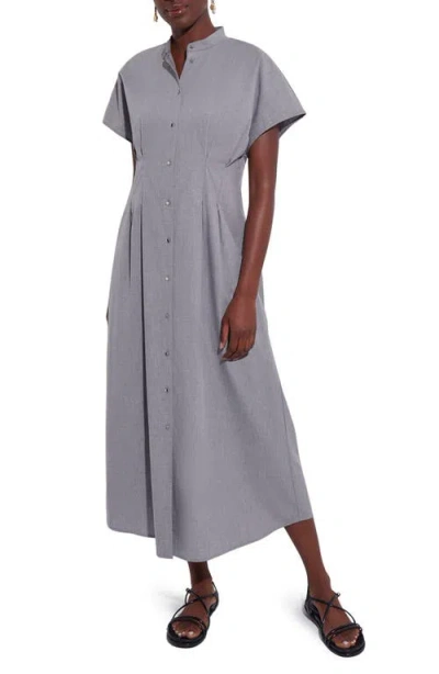MISOOK MISOOK BUTTON-UP COTTON MIDI DRESS