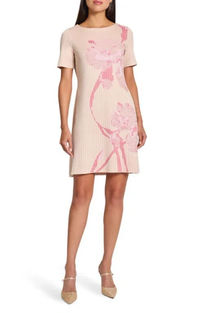 MISOOK MISOOK FLORAL JACQUARD SHIFT DRESS