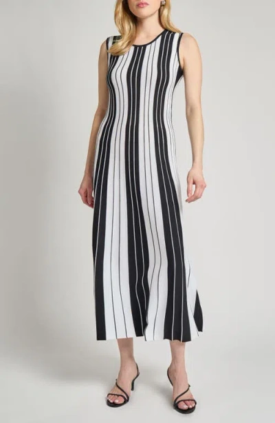 MISOOK MISOOK MODERN FIT STRIPE MIDI DRESS