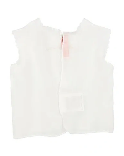 MISS BLUMARINE MISS BLUMARINE NEWBORN GIRL SHIRT WHITE SIZE ONESIZE SILK