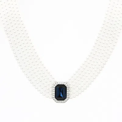 MISS CECILIA BLUE VICTORIA PEARL LADIES CHOKER