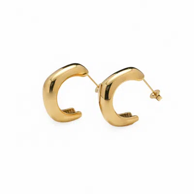 MISS CECILIA WOMEN'S GOLD SQUARE HOOPS EARRINGS